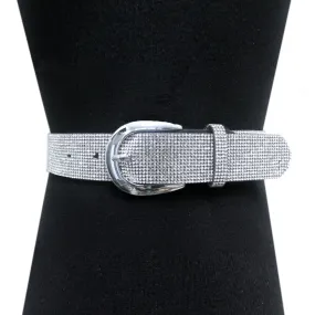 15 Row Rhinestone Embellished Belt