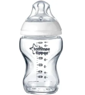 260ML/9OZ Glass Bottle Medium Flow Teat Tommee Tippee 422782