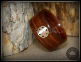 Bentwood Ring - Metal Mosaic Kingwood Ring with Copper/Brass Pattern Inlay