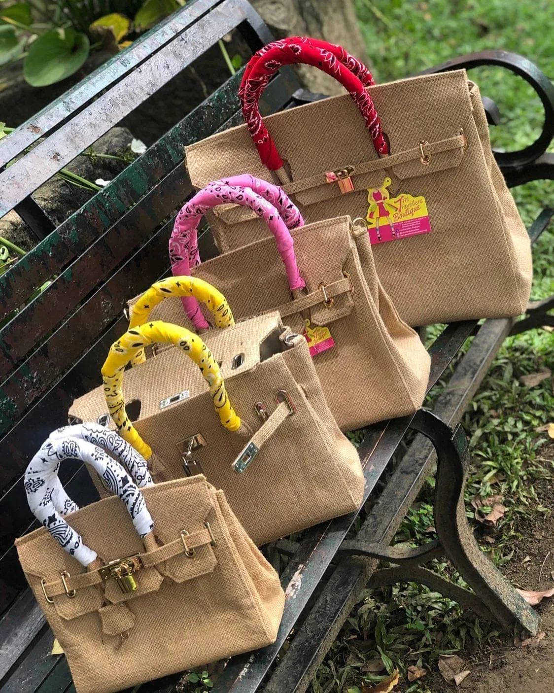 Birkin Style Jute Bag