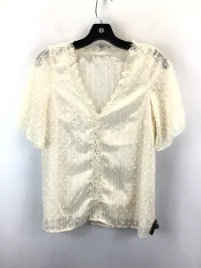 Cream Top Short Sleeve Shein, Size Xs