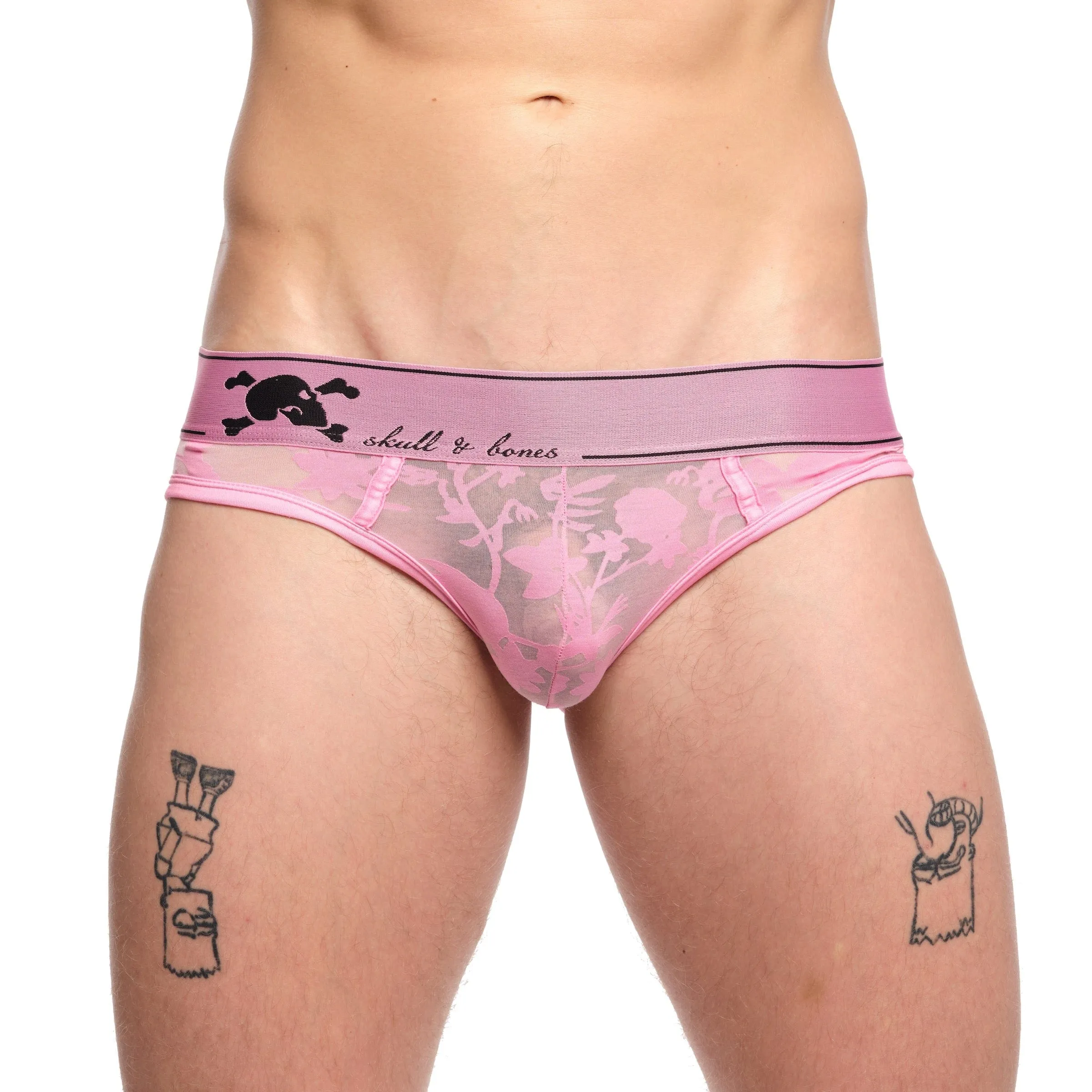 Dutch Floral Burnout Brief Pink