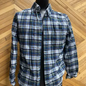 Eddie Bauer - Men's Flannel Shirt - MSRP $100: Black/Green/Blue/White-men-SM