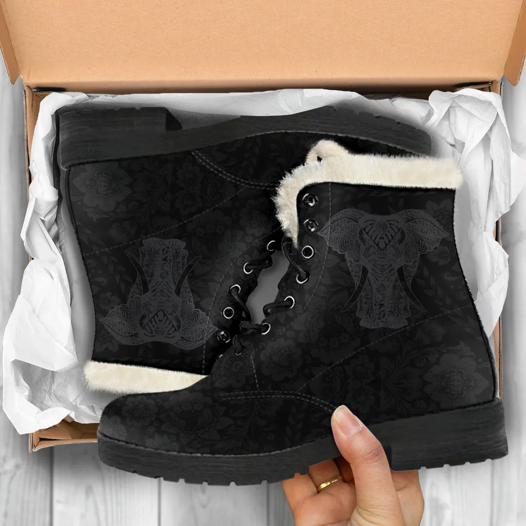 Elephant Faux Fur Boots