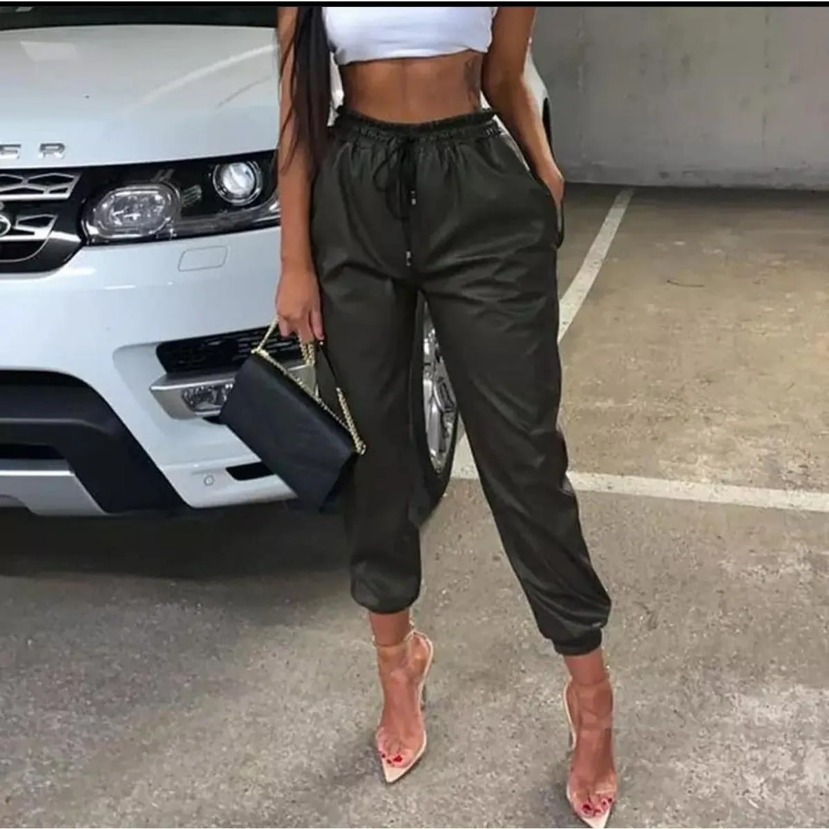 Faux Jogger Pants