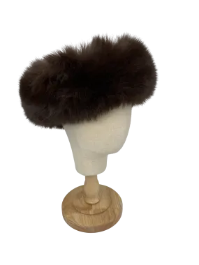 frr Brown Luxury Faux Fur Headband One Size