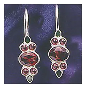 Good Queen Wenceslaus Garnet Earrings