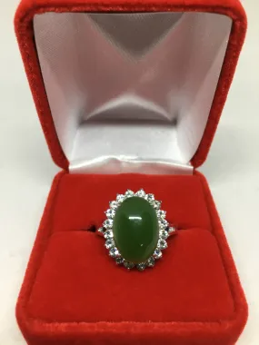 Gorgeous Natural Green Jade Ring for Her