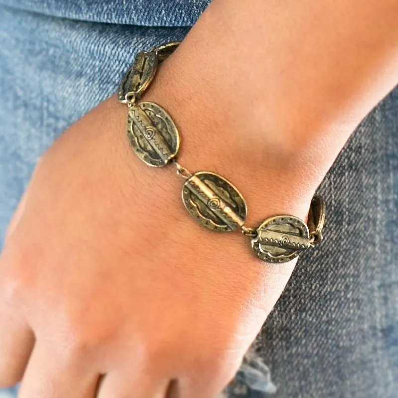 Incan Inspiration Brass Bracelet