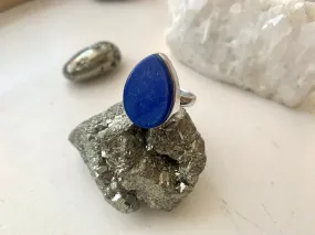 Lapis Lazuli Akoni Ring - Flat Teardrop