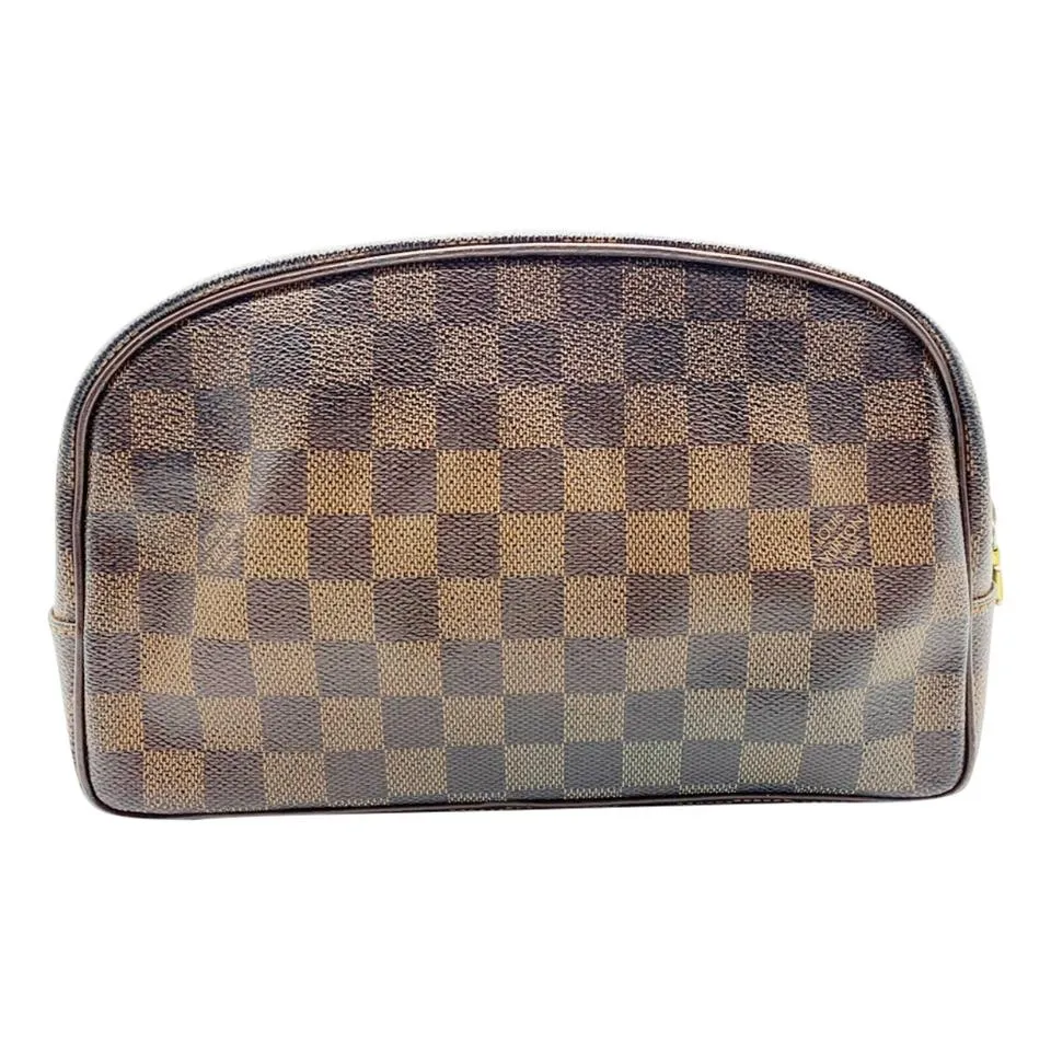 Louis Vuitton Brown Trousse De Toilette 25 Damier Ebene Cosmetic Bag