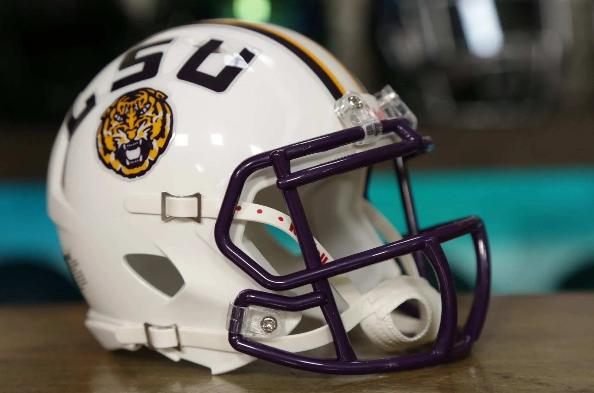 LSU Tigers Riddell Speed Mini Helmet - White