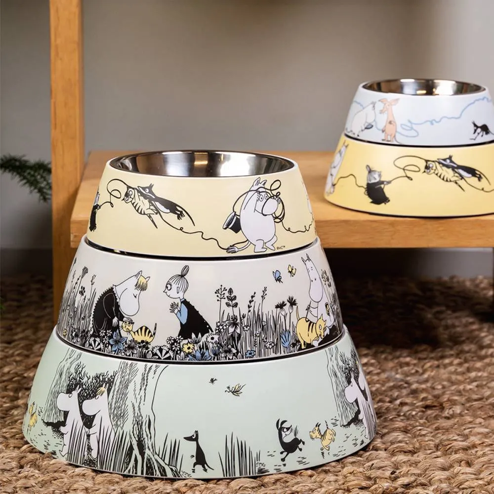 Moomin For Pets Food Bowl Yellow M - Muurla