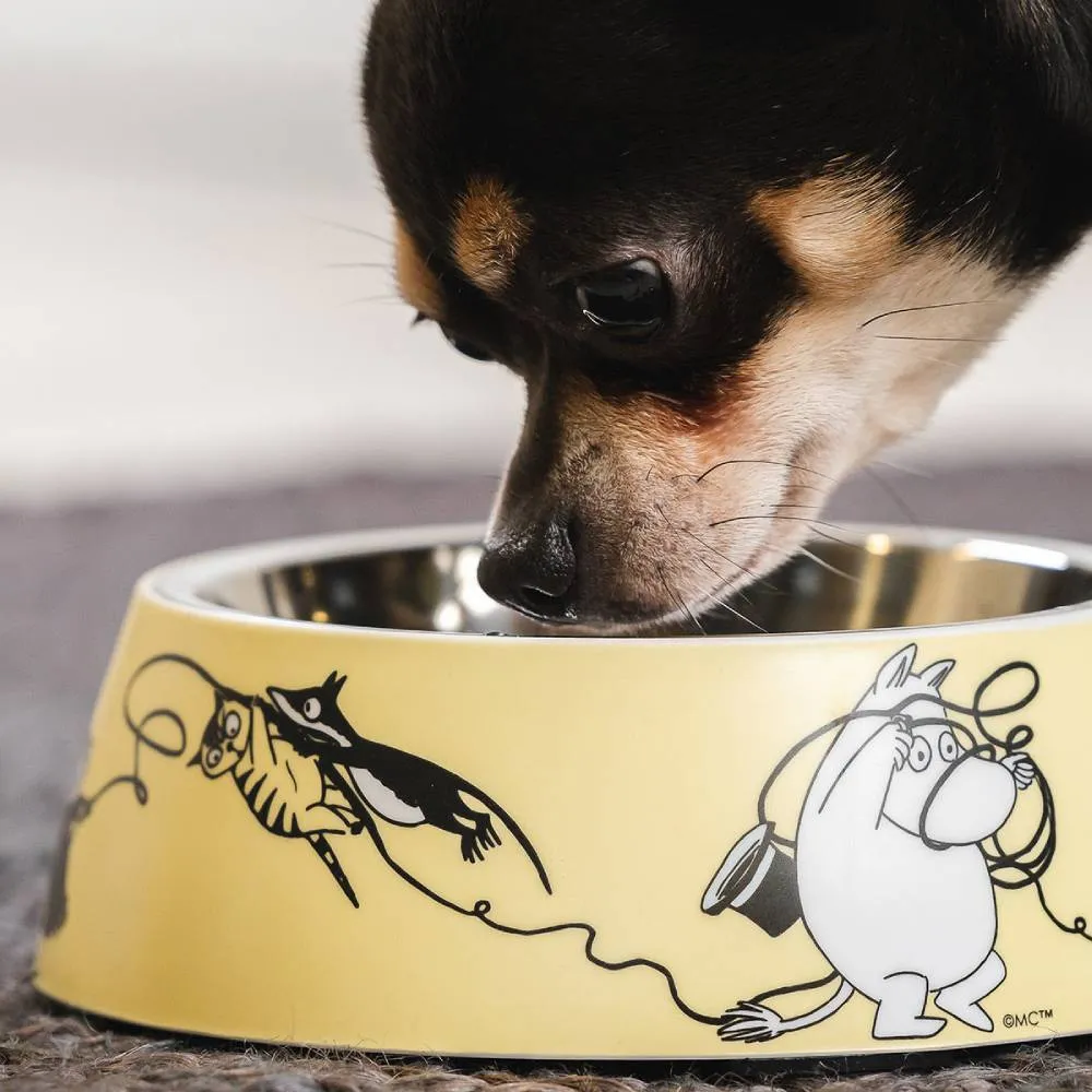 Moomin For Pets Food Bowl Yellow M - Muurla