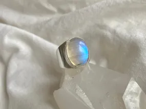 Moonstone Signet Ring - Small Oval