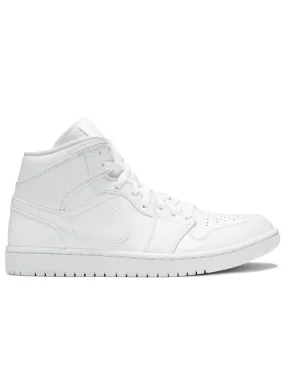 Nike Air Jordan 1 Mid Triple White 2.0 [2020]