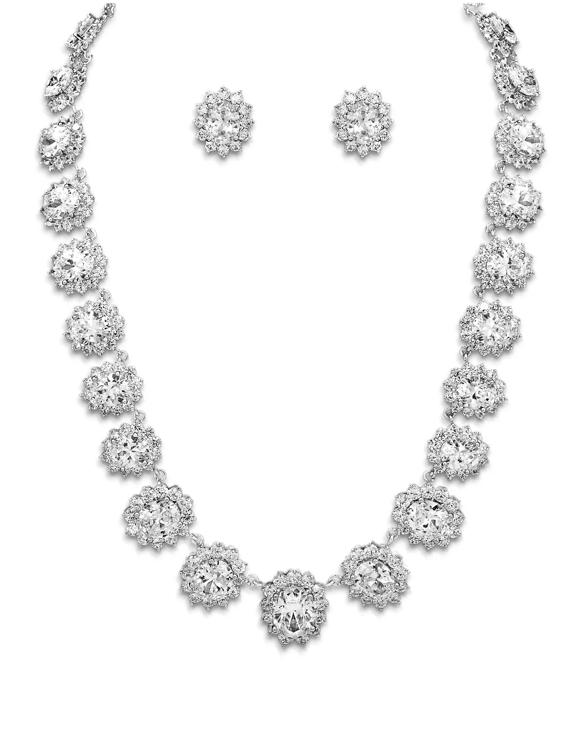 Oval Statement Style Wedding Necklace