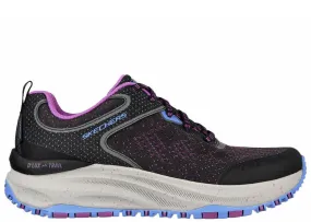 Pantofi sport, dama, SKECHERS D'LUX TRAIL Water Repellent, 149842-BKPR negru multicolor, textil tricotat