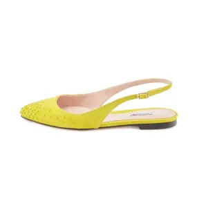 Sandaletti Suede Lime con Borchie