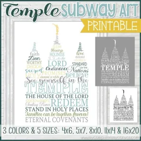 Temple Subway Art PRINTABLE