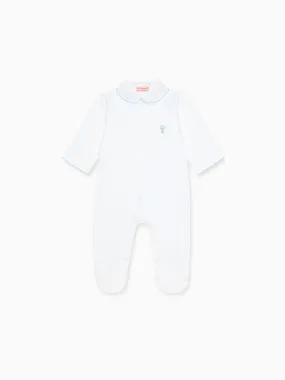 White Globo Balloon Baby Sleepsuit