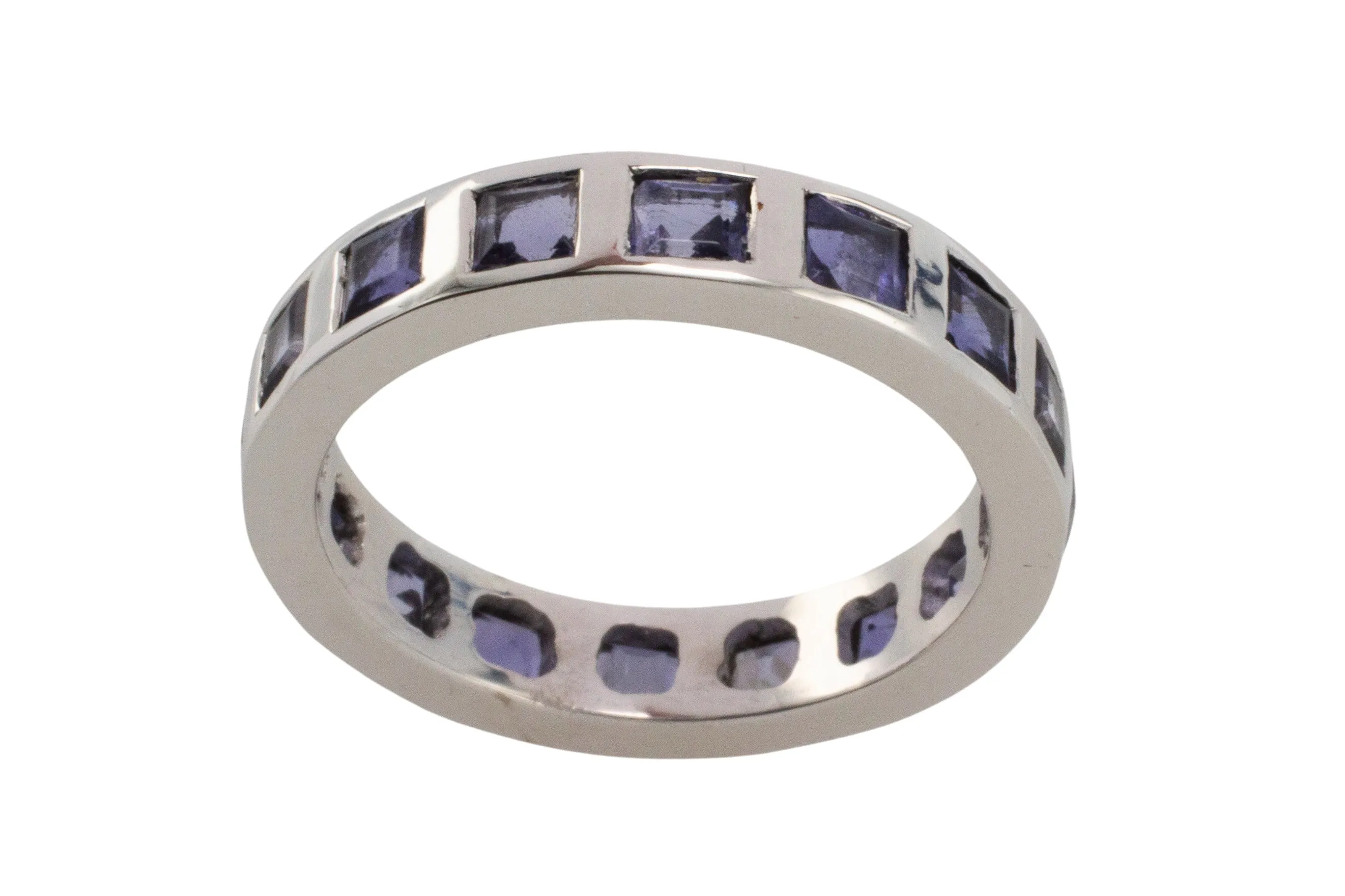 White gold tanzanite band