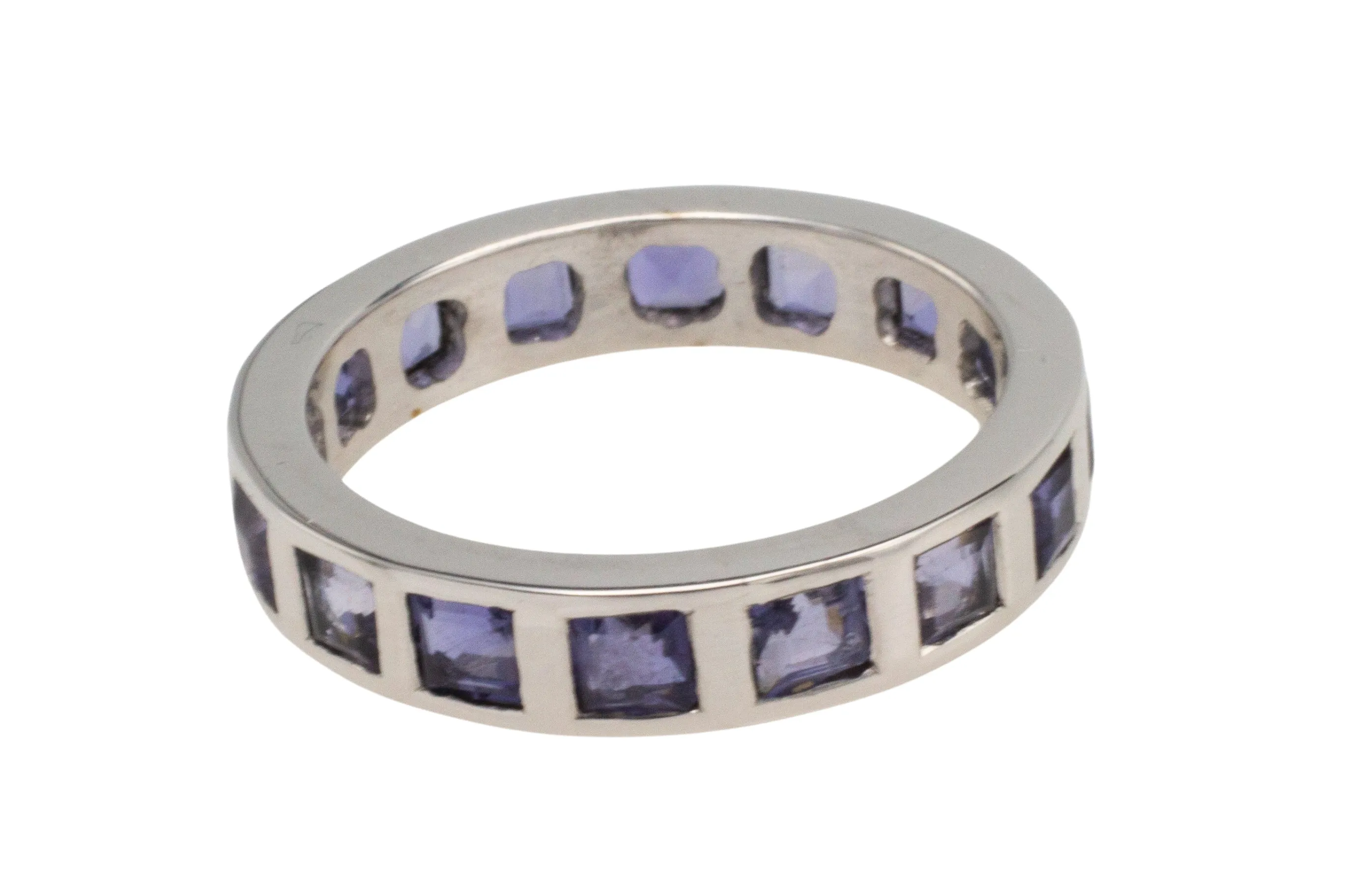 White gold tanzanite band